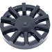 LEGO Black Hub Cap with 10 Spokes (18978)