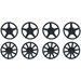 LEGO Black Hub Caps (5 and 10 Spokes) (18978)