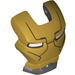 LEGO Black Iron Man Visor with Gold Face, White Eyes and Black Forehead and Cheek Lines (51080)