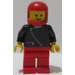 LEGO Schwarz Jacket, rot Beine, rot Classic Helm Minifigur