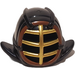 LEGO Black Kendo Helmet with Grille Mask with Gold Grille (98130)
