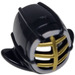 LEGO Black Kendo Helmet with Grille Mask with Gold Grille and White Trim (98130)