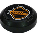 LEGO Zwart Groot Hockey Puck met NHL logo Sticker (44848)