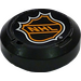 LEGO Sort Stor Hockey Puck med NHL logo Klistermærke (44848)