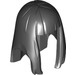 LEGO Black Long Hair with Straight Bangs (Rubber) (17346)