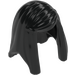 LEGO Black Long Straight Hair with Side Part (92083)