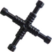 LEGO Zwart Lug Wrench, 4-Way