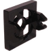 LEGO Schwarz Magnet Halter Fliese 2 x 2 mit hohen Armen und flacher Kerbe (2609)