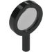 LEGO Black Magnifying Glass with Transparent Lens with Thick Frame and Solid Handle (10830)