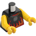 LEGO Svart Mann Masked Sjåfør Minifigur Overkropp (973 / 76382)