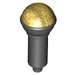 LEGO Zwart Microphone met Halve Gold Top (20274 / 93520)