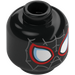 LEGO Black Miles Morales (Spider-Man) with Minifigure Head (Recessed Solid Stud) (3626 / 74379)