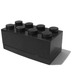 LEGO Black Mini 2x4 Storage Brick (4012)