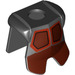 LEGO Noir Minifig Armour assiette avec 3 rouge Sections (2587 / 56090)