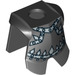 LEGO Zwart Minifig Armour Plaat met Zilver Diamant Patroon (2587 / 10328)