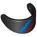LEGO Black Minifig Helmet Visor with Blue and Red Stripes (2447 / 102390)