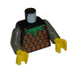 LEGO Schwarz Minifig Torso mit Kette Mail (973)