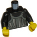 LEGO Black Minifig Torso with Fright Knights Striped Armor (973)