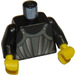 LEGO Negro Minifigura Torso con Fright Knights Striped Armadura (973 / 73403)