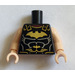 LEGO Black Minifig Torso with Gold Batman Roman Logo (973)