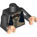 LEGO Black Minifig Torso with Jacket, Tan Vest and Brown Bow Tie (973 / 76382)