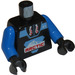 LEGO Black Minifig Torso with Red Arctic and &#039;A1&#039; Pattern with Blue Arms and Black Hands (973)