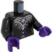 LEGO Black Minifig Torso with Silver Spider Web Collar (973)