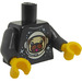LEGO Zwart Minifig Torso met Ruimte Hond Decoratie (973)