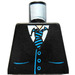 LEGO Nero Minifigure Busti senza braccia con Gilet over Maglietta e Blu e Nero Striped Necktie (973)