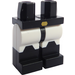 LEGO Svart Minifigur Hofter med Hvit Ben med Gold Buckle og Svart Boots (3815)