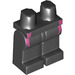 LEGO Black Minifigure Legs with Dark Pink Wetsuit Lines (12518 / 95032)