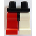 LEGO Schwarz Minifigure Beine mit Weiß Links Bein und rot Recht Bein (3815 / 73200)