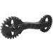 LEGO Black Monoarm with 24 Tooth Geared Ends (32311)