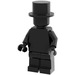 LEGO Black Monochrome Man with Hat First League Minifigure