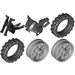 LEGO Schwarz Motorrad Fairing mit Medium Stone Grey Räder
