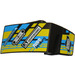 LEGO Black Mudguard Panel 3 Right with Blue, Yellow and Green Pattern, Sponsor Logos Sticker (61070)