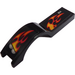LEGO Black Mudguard Tile 1 x 4.5 with Flames and Headlights (Right) Sticker (50947)