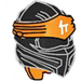 LEGO Noir Ninjago Wrap avec Orange Headband avec blanc Ninjago Logogram