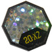 LEGO Zwart Octagonal Sign met Pin met &#039;20-X2&#039; en Glitter Sticker (30260)