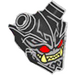 LEGO Black Oni Mask with Red Eyes Visor (99236)