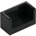 LEGO Black Panel 1 x 2 x 1 with Closed Corners (23969 / 35391)