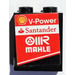 LEGO Negro Panel 1 x 2 x 2 con &quot;V-Power Santander mahle&quot; Pegatina con soportes laterales, espigas huecas (6268)