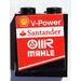 LEGO Black Panel 1 x 2 x 2 with &quot;V-Power Santander mahle&quot; Sticker with Side Supports, Hollow Studs (6268)