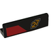 LEGO Black Panel 1 x 4 with Rounded Corners with &#039;27&#039; and Red Shape Right Sticker (15207)
