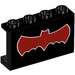 LEGO Black Panel 1 x 4 x 2 with Red Bat