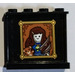 LEGO Black Panel 1 x 4 x 3 with Slashed portrait of girl Sticker with Side Supports, Hollow Studs (35323)