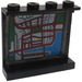 LEGO Black Panel 1 x 4 x 3 with Street Map with Water Sticker without Side Supports, Solid Studs (4215)