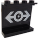 LEGO Black Panel 1 x 4 x 3 with Train Logo Inside Big Sticker without Side Supports, Hollow Studs (4215)