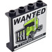 LEGO Noir Panneau 1 x 4 x 3 avec &#039;WANTED&#039;, &#039;$ 1.000.000 Reward&#039; et Truck Autocollant avec supports latéraux, tenons creux (60581)