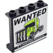 LEGO Black Panel 1 x 4 x 3 with &#039;WANTED&#039;, &#039;$ 1.000.000 Reward&#039; and Truck Sticker with Side Supports, Hollow Studs (60581)